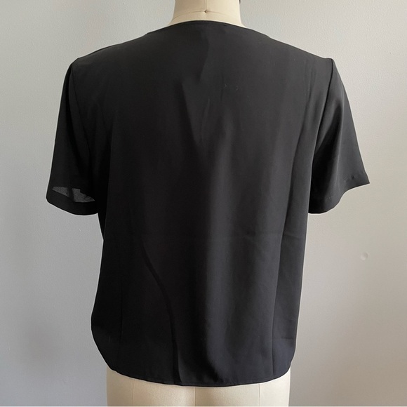 Madewell Novel Tie-Front Top in Black- Size Small- NWT - Picture 8 of 10